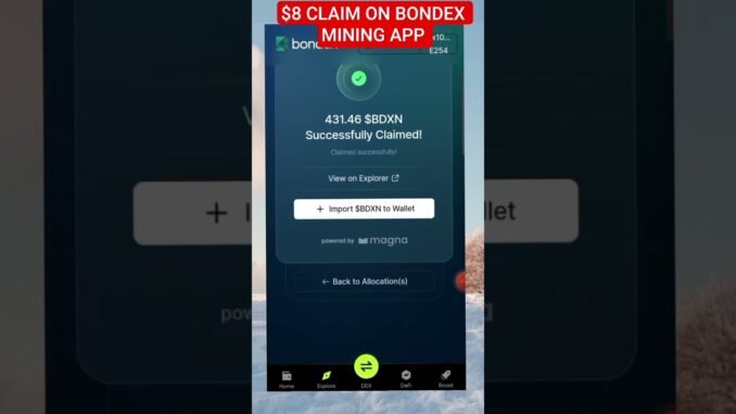 Claiming Free $8 Live in Bondex Mining all #shorts