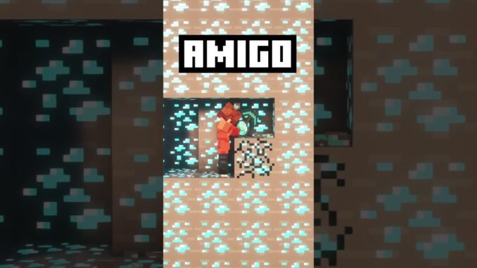 Eu VS Meu Amigo Minerando no Minecraft