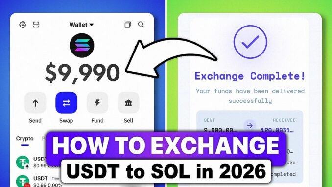 How to Swap USDT to SOL & Cash Out Crypto to Fiat in 2026? Best Safe Exchanges & Low Fees Tutorial