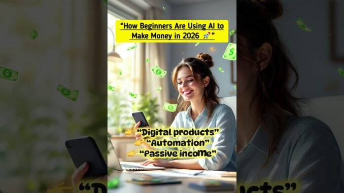 Beginners are using AI to making money in 2026 #makemoneyonline #AIincome #passiveincome
