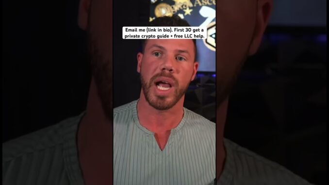 Email me (link in bio). First 30 get a private crypto guide + free LLC help.