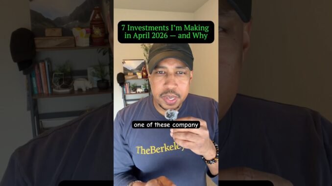 7 Investments I’m Making in April 2026 (AI + Halal)