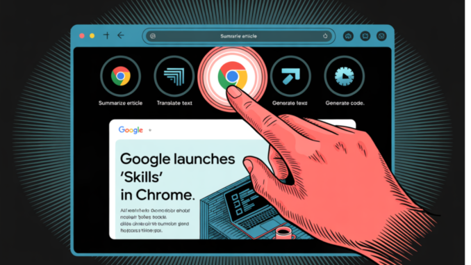 Google Launches 'Skills' in Chrome: Turning Reusable AI Prompts into One-Click Browser Workflows