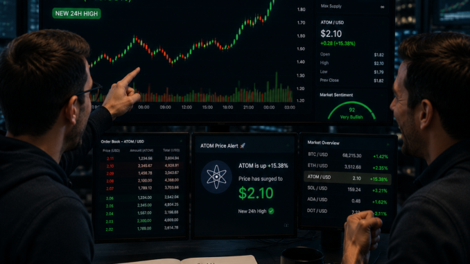 Traders analyzing ATOM as it rallies higher