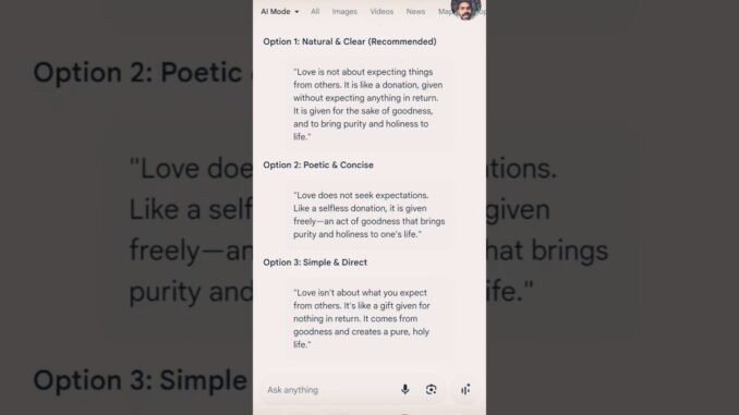: "True Love Is a Gift, Not a Transaction 🕊️" #ai  #news