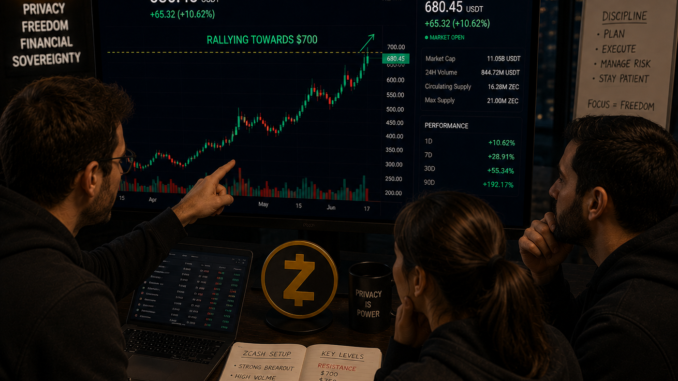 ZCASH approaching $700