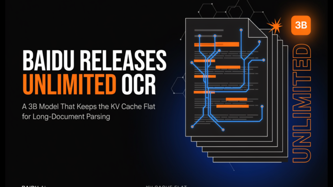 Baidu Releases Unlimited OCR, a 3B Model That Keeps the KV Cache Flat for Long-Document Parsing