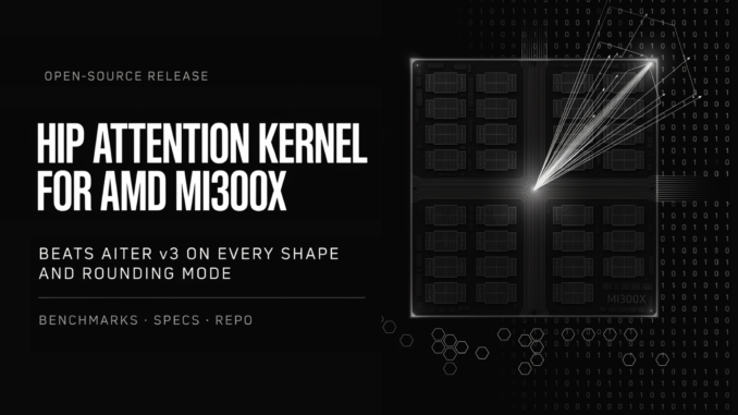 MoonMath AI Open-Sources a HIP Attention Kernel for AMD MI300X That Beats AITER v3 on Every Shape and Rounding Mode