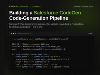 Salesforce CodeGen Tutorial: Generate, Validate, and Rerank Python Functions With Unit Tests and Safety Checks