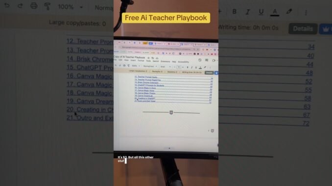 The AI Teacher Playbook 🙌 a free guide to using ChatGPT and AI tools in the classroom